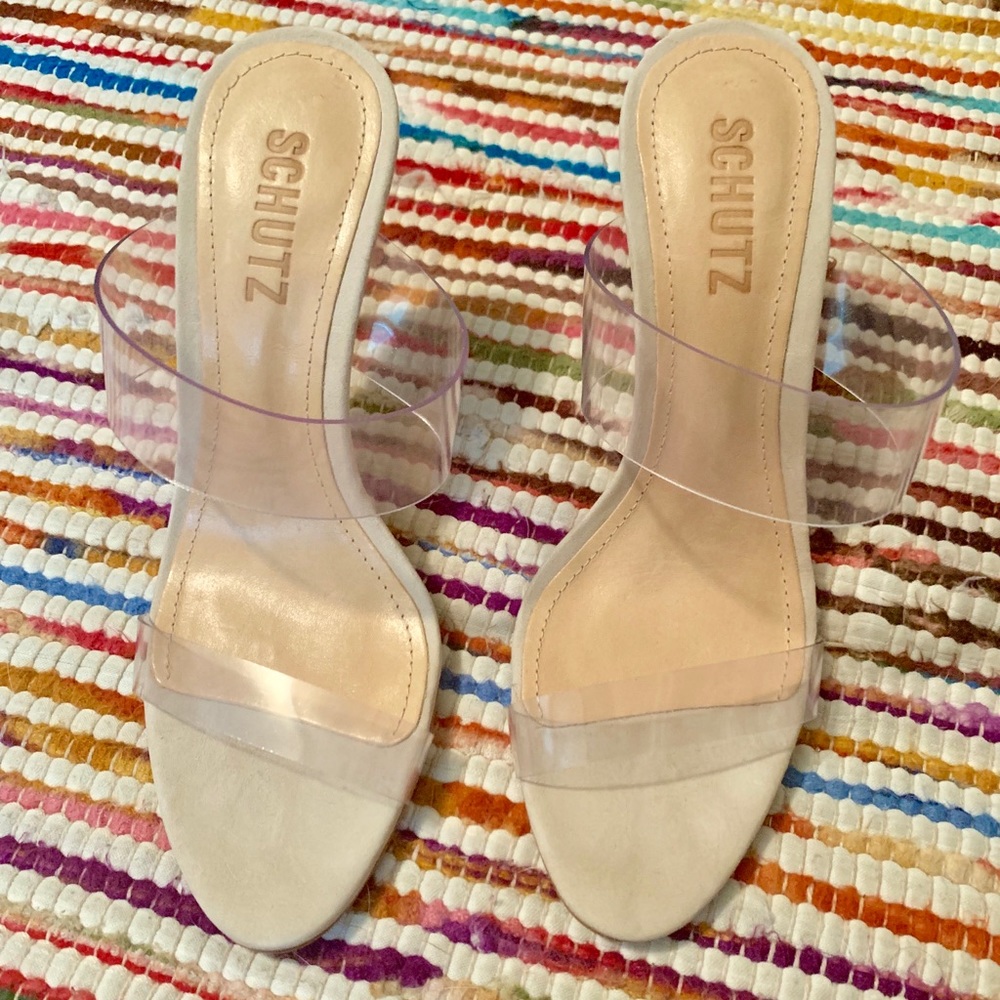 Schutz Ariella Beige Sandal Heels